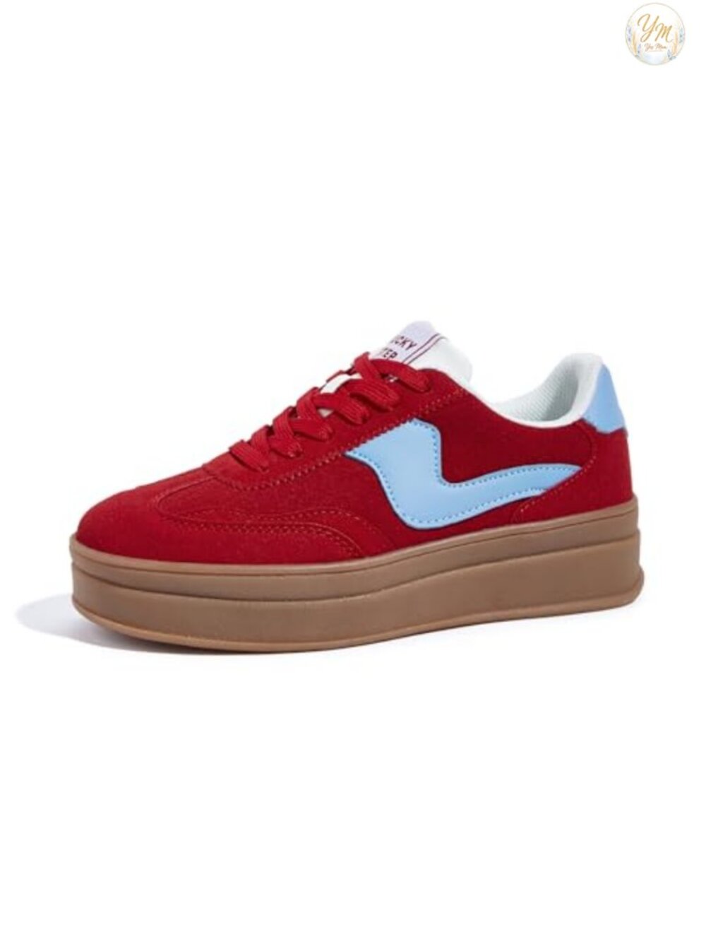 Women's Platform Fashion Sneakers Thick Sole Faux Leather Suede